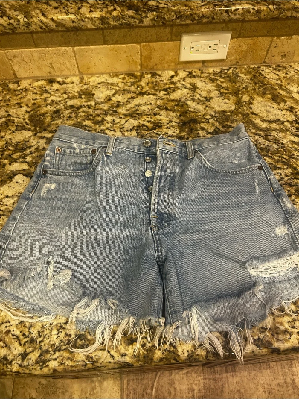 Agolde Parker Long Shorts in Swapmeet